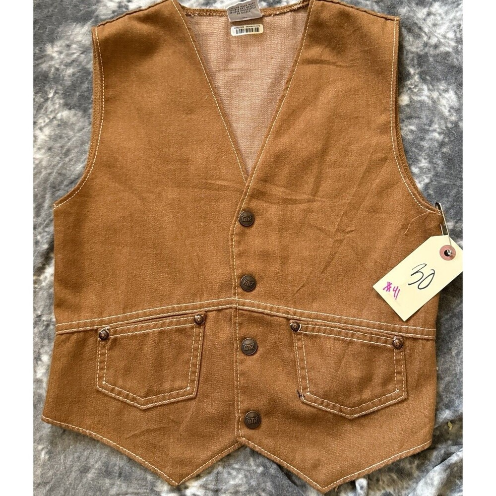 Vintage Boys Billy the Kid Western Rust Corduroy Snap Front Sony Pictures Sz 14